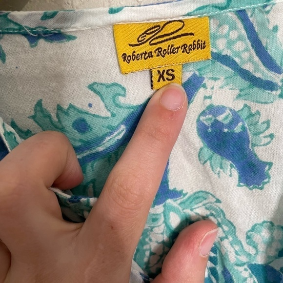 Roberta Roller Rabbit Paisley Tunic XS Cotton Made in India - Picture 5 of 8